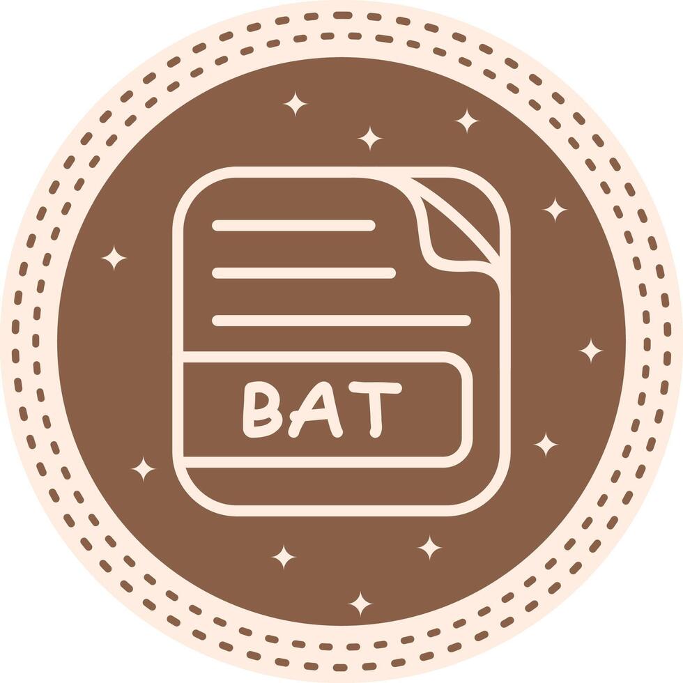 BAT File Streamlined Visual Design Layout vector