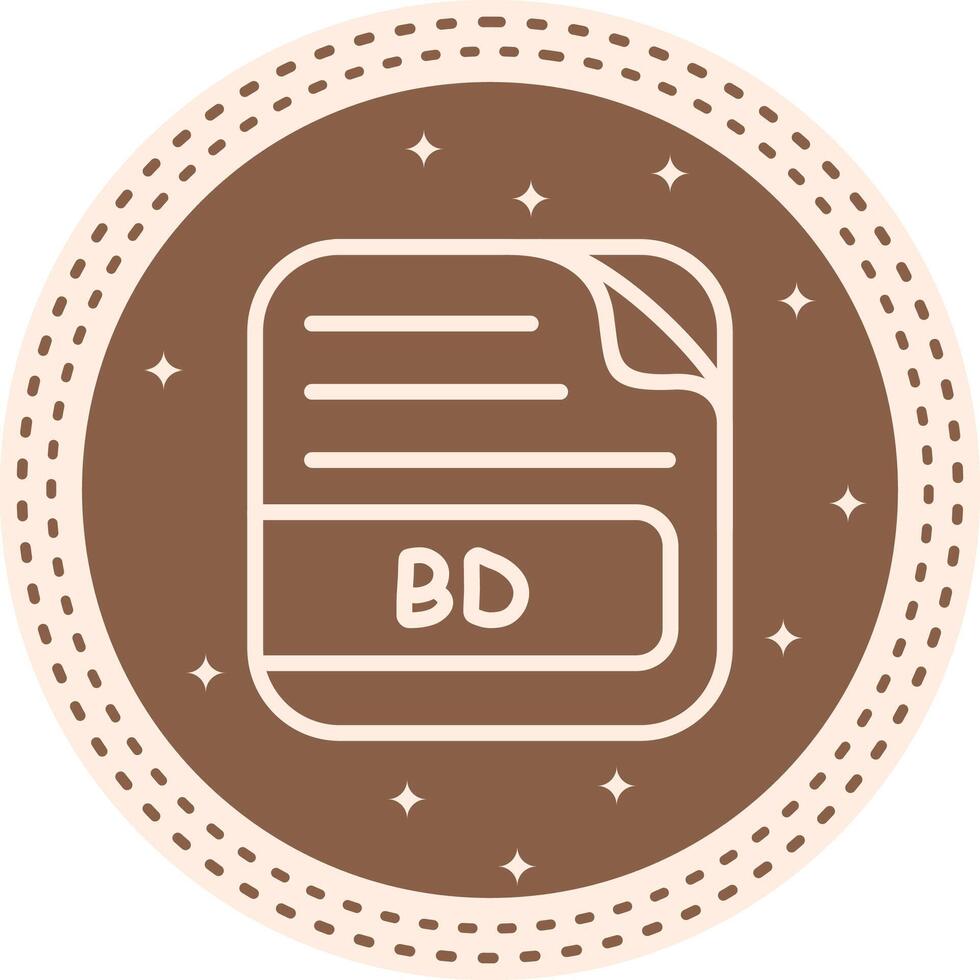 BD File Minimal Digital Graphic Element vector