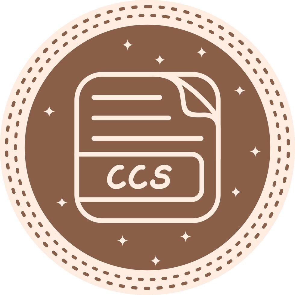 CCS File Stylized Modern Design Feature vector