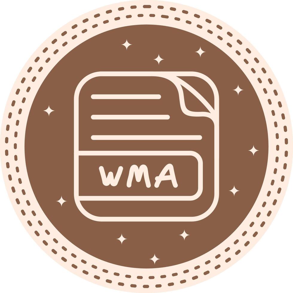 WMA File High Resolution Design Sketch vector