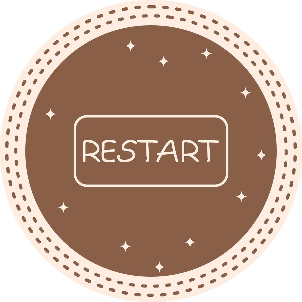 Restart Slim Button Advanced User Interface Asset vector