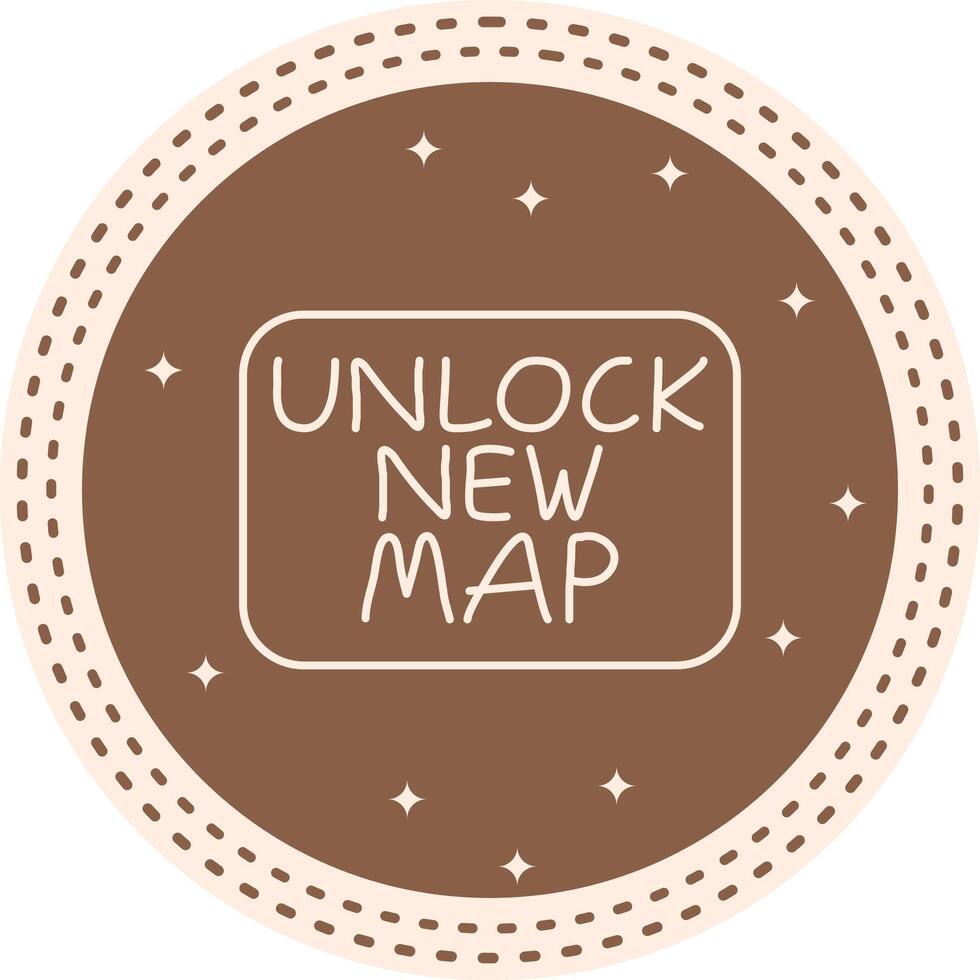 Unlock New Map Slim Button Modern Flat Symbol Layout vector
