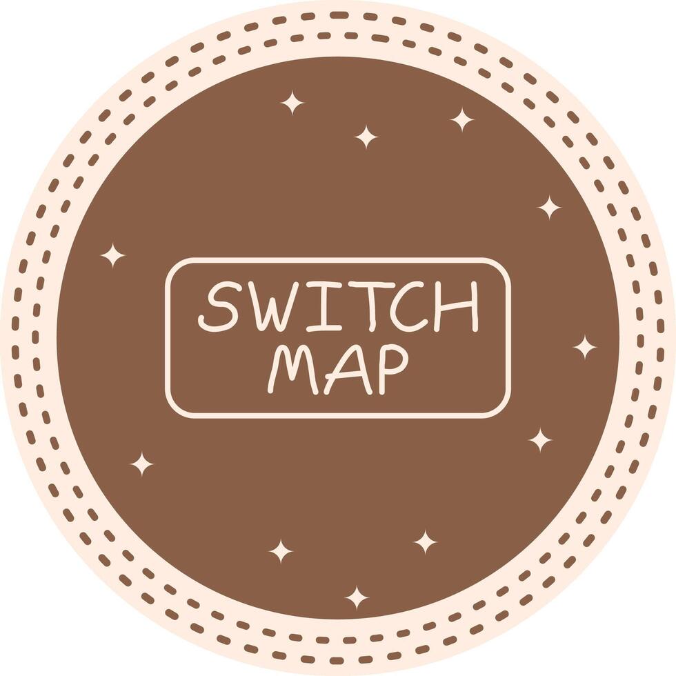 Switch Map Slim Button Layered Creative Graphic Layout vector