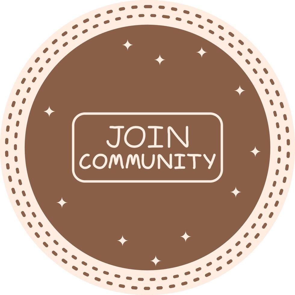 Join Community Slim Button Vibrant Web Design Element vector