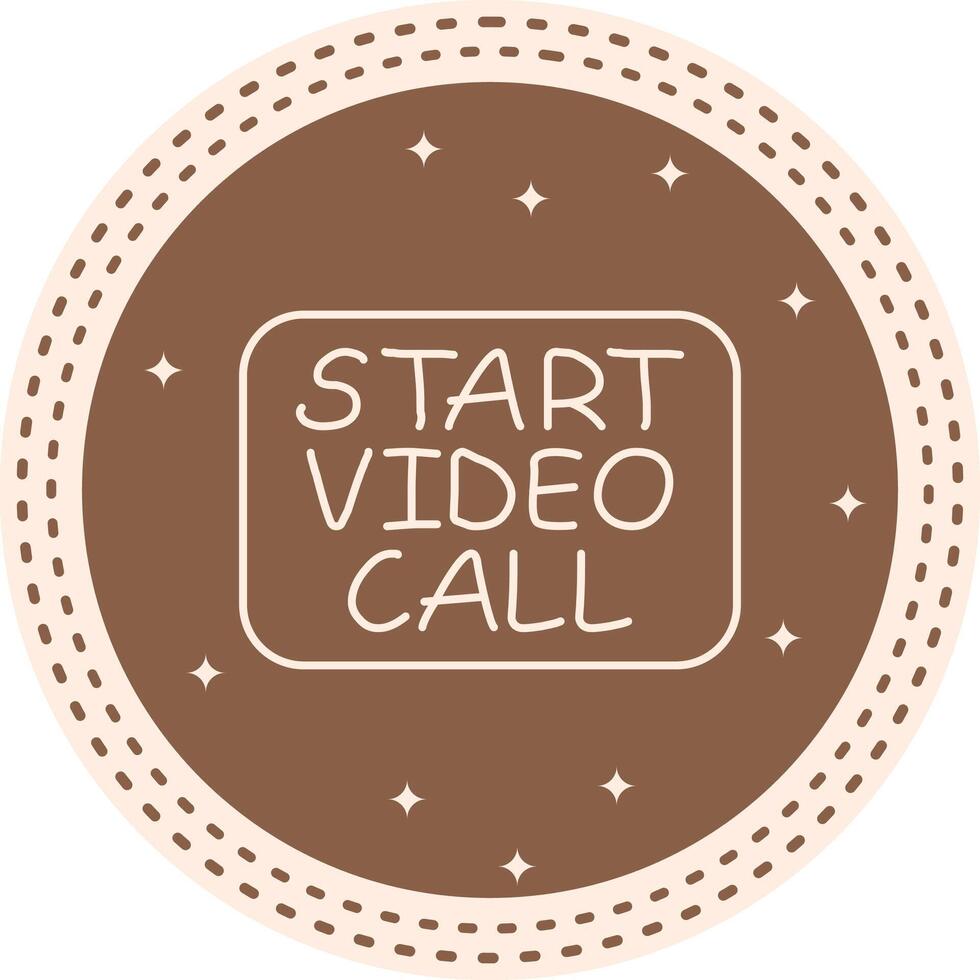 Start Call Slim Button Clear Modern Design Object vector