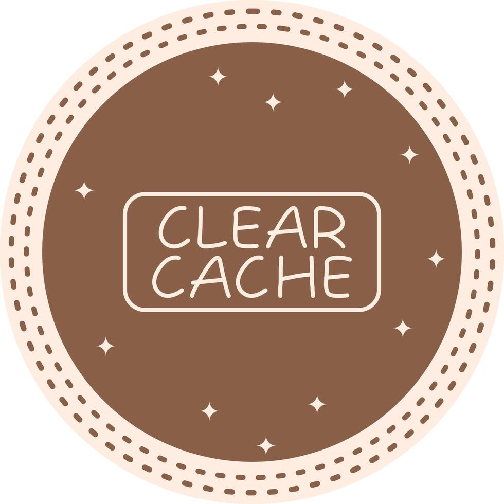 Clear Cache Slim Button Elegant Branding Shape vector