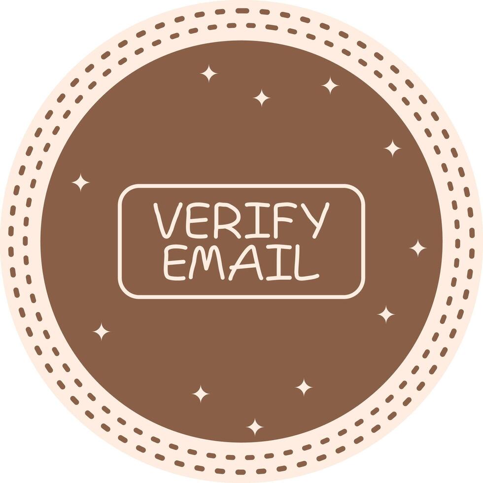 Verify Email Slim Button Adaptive Digital Design Mark vector