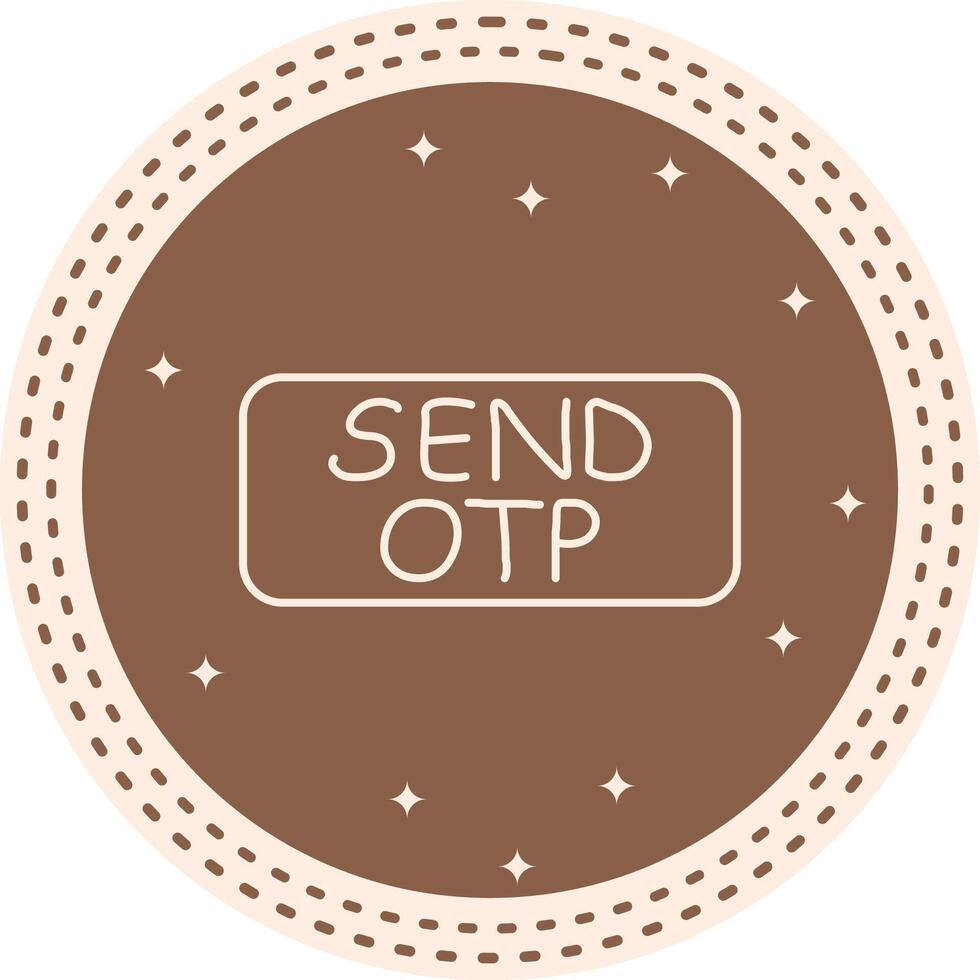 Send OTP Slim Button Unique Web Design Illustration vector
