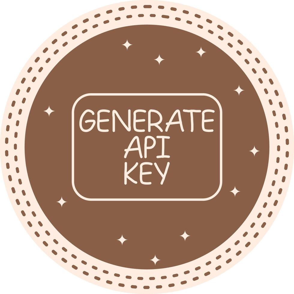 Generate API Key Slim Button Concise UI Layout vector