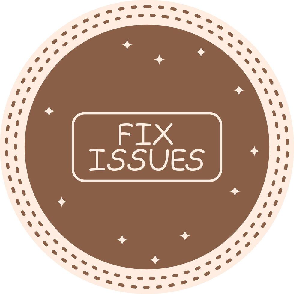 Fix Issues Slim Button Streamlined Visual Design Layout vector