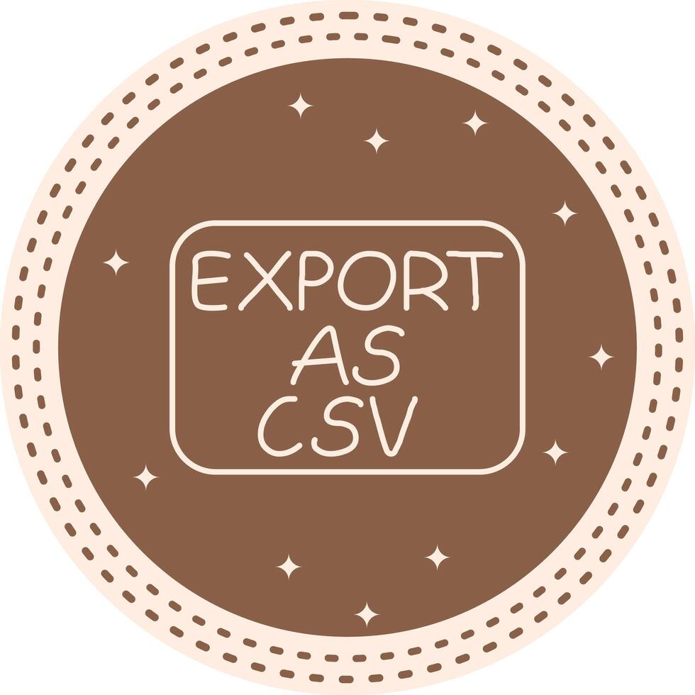 exportar como csv Delgado botón consistente marca diseño símbolo vector