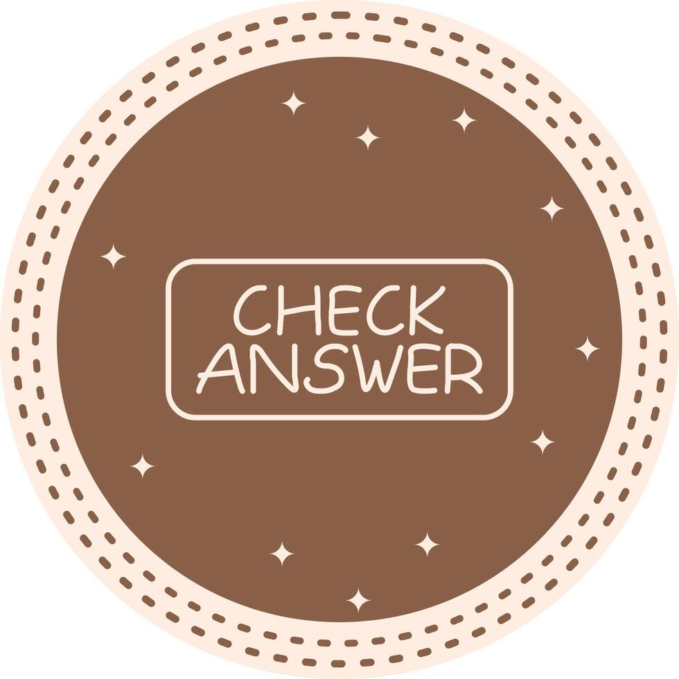 Check Answer Slim Button Versatile Flat Design Asset vector