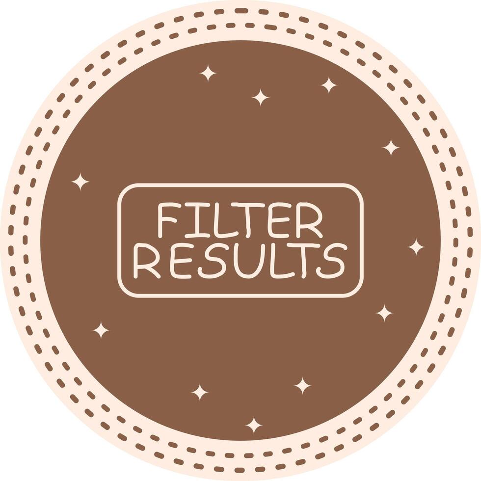 filtrar resultados Delgado botón mínimo digital gráfico elemento vector