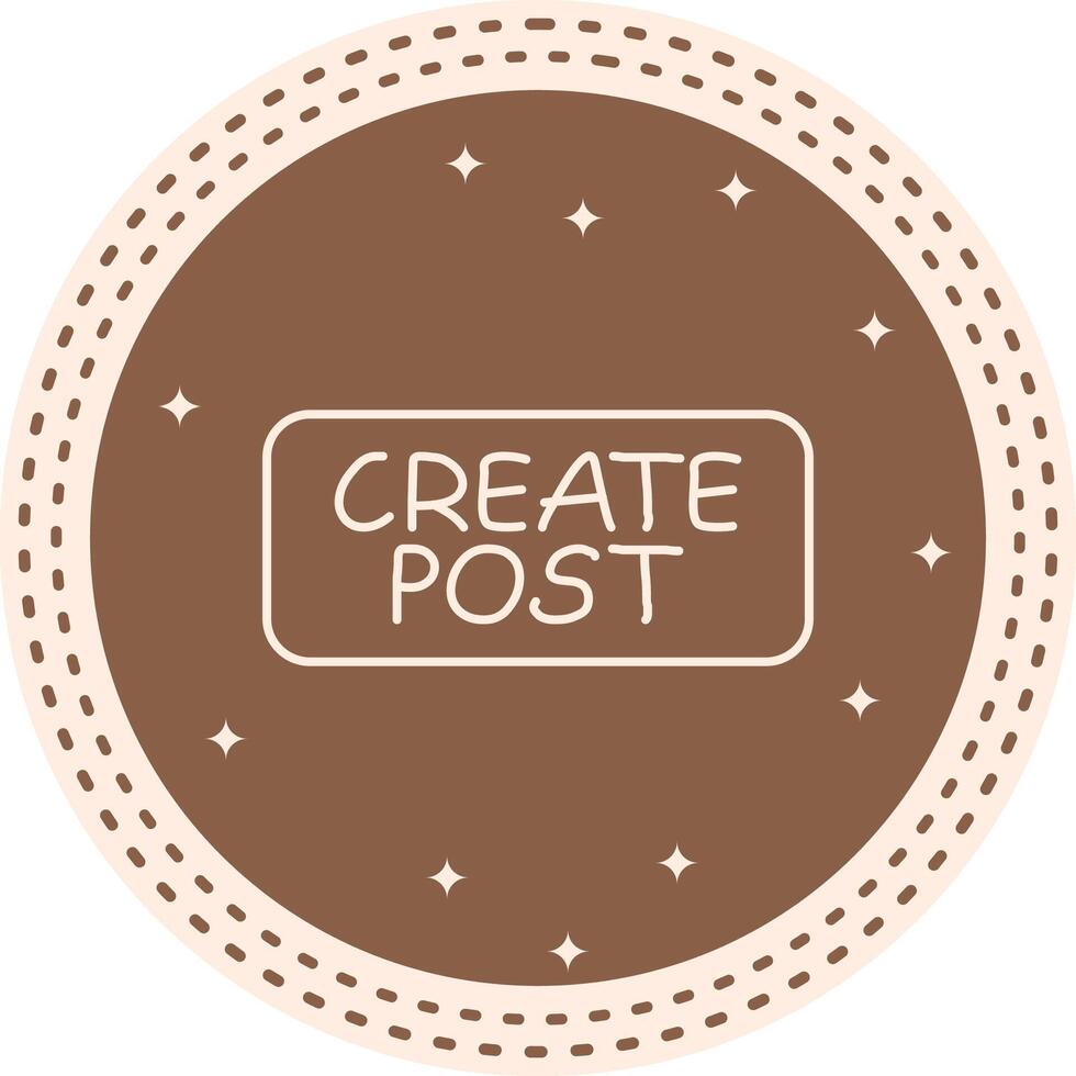 Create Post Slim Button Feature Highlight Design Mark vector