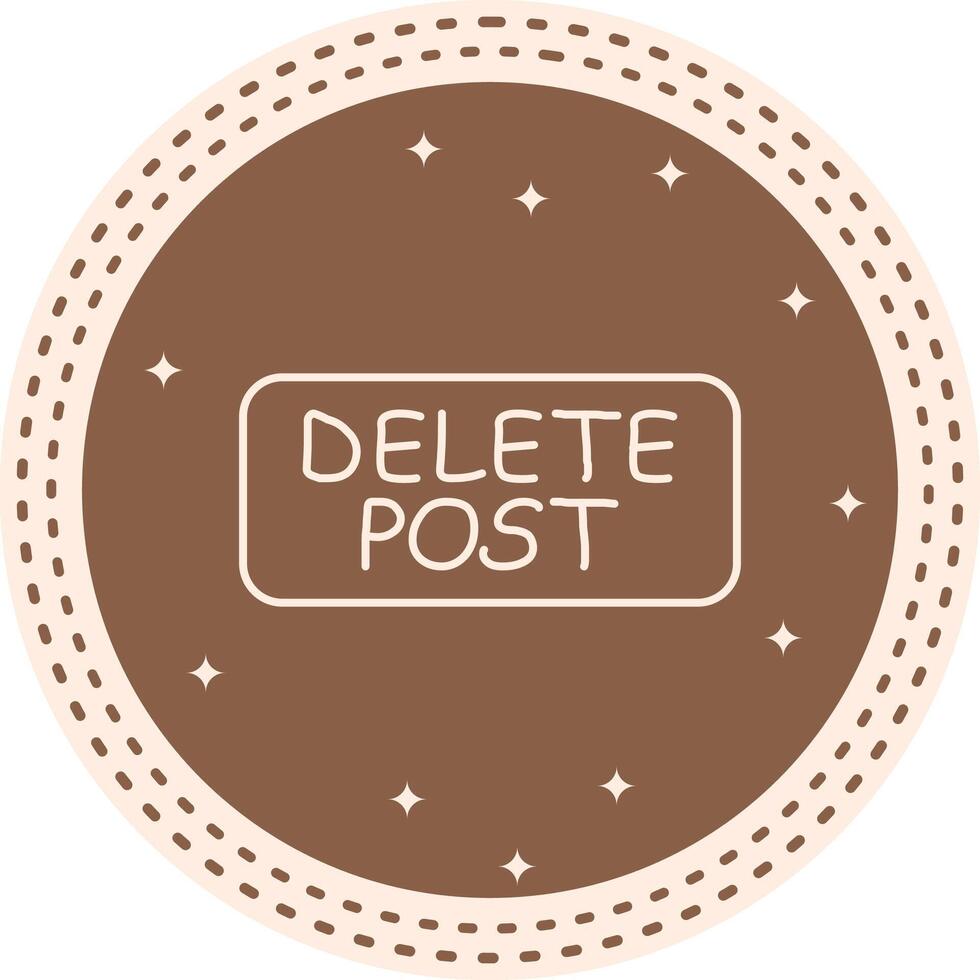 Delete Post Slim Button Interactive Product Graphic Asset vector