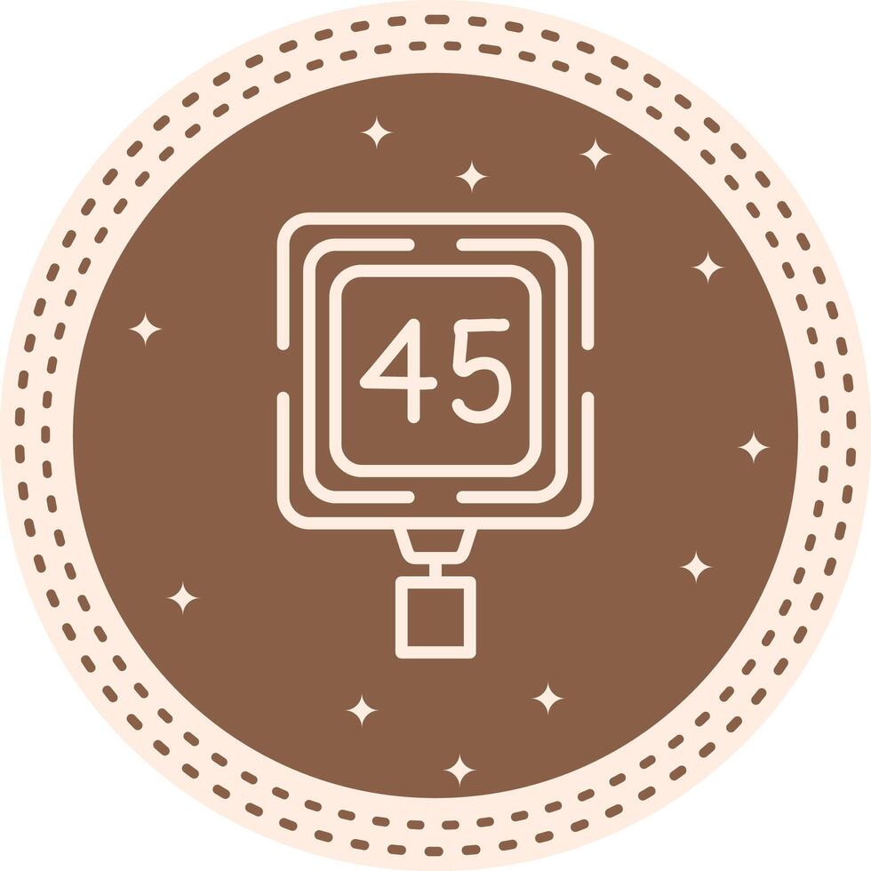 Speed Limit 45 Unique Web Design Illustration vector