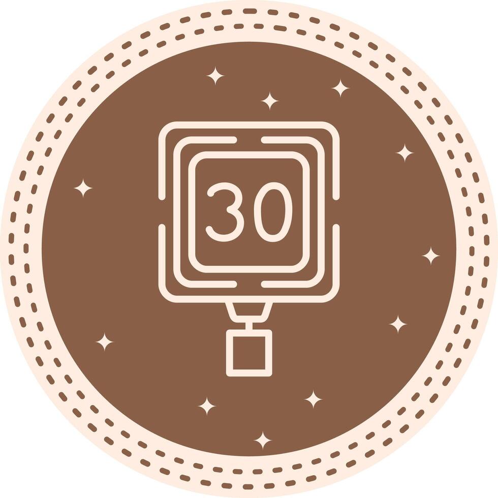 Speed Limit 30 Adaptive Digital Design Mark vector