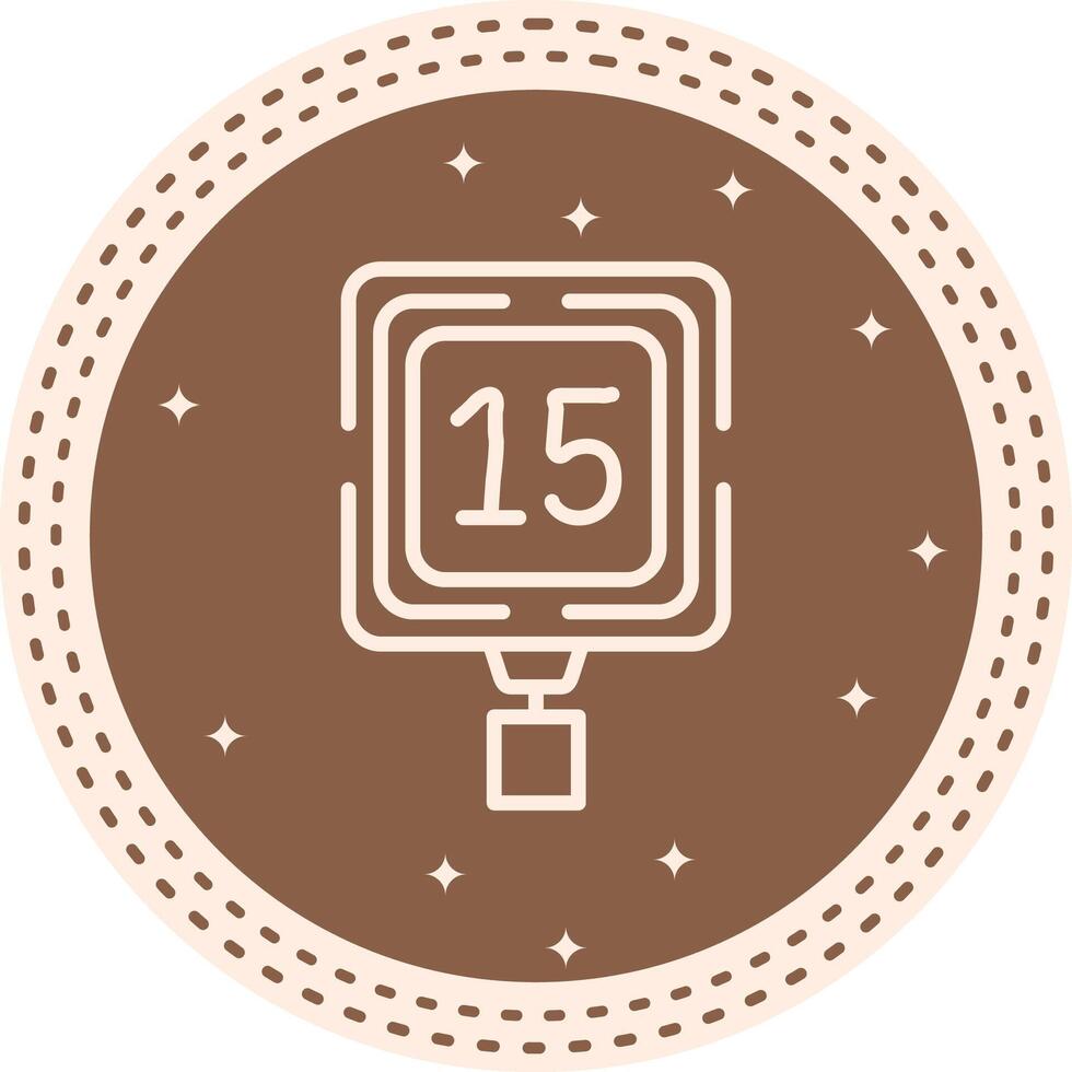 Speed Limit 15 Minimal Web Graphic Form vector