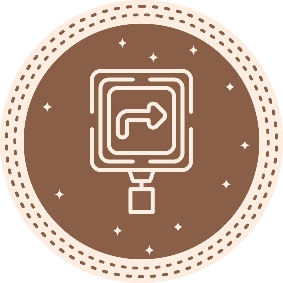 Sharp Curve Ahead Structured Web Design Element vector