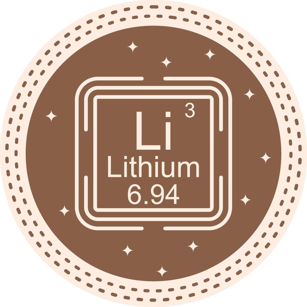 Lithium Square Minimal Digital Graphic Element vector
