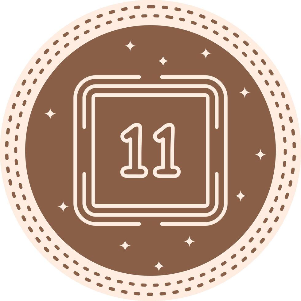 Counting Eleven Minimal Clean Graphic Object vector