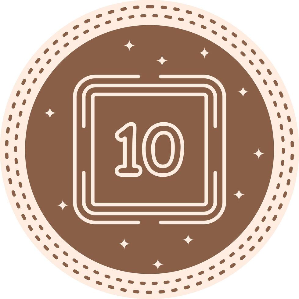 Counting Ten Abstract Modern Graphic Object vector