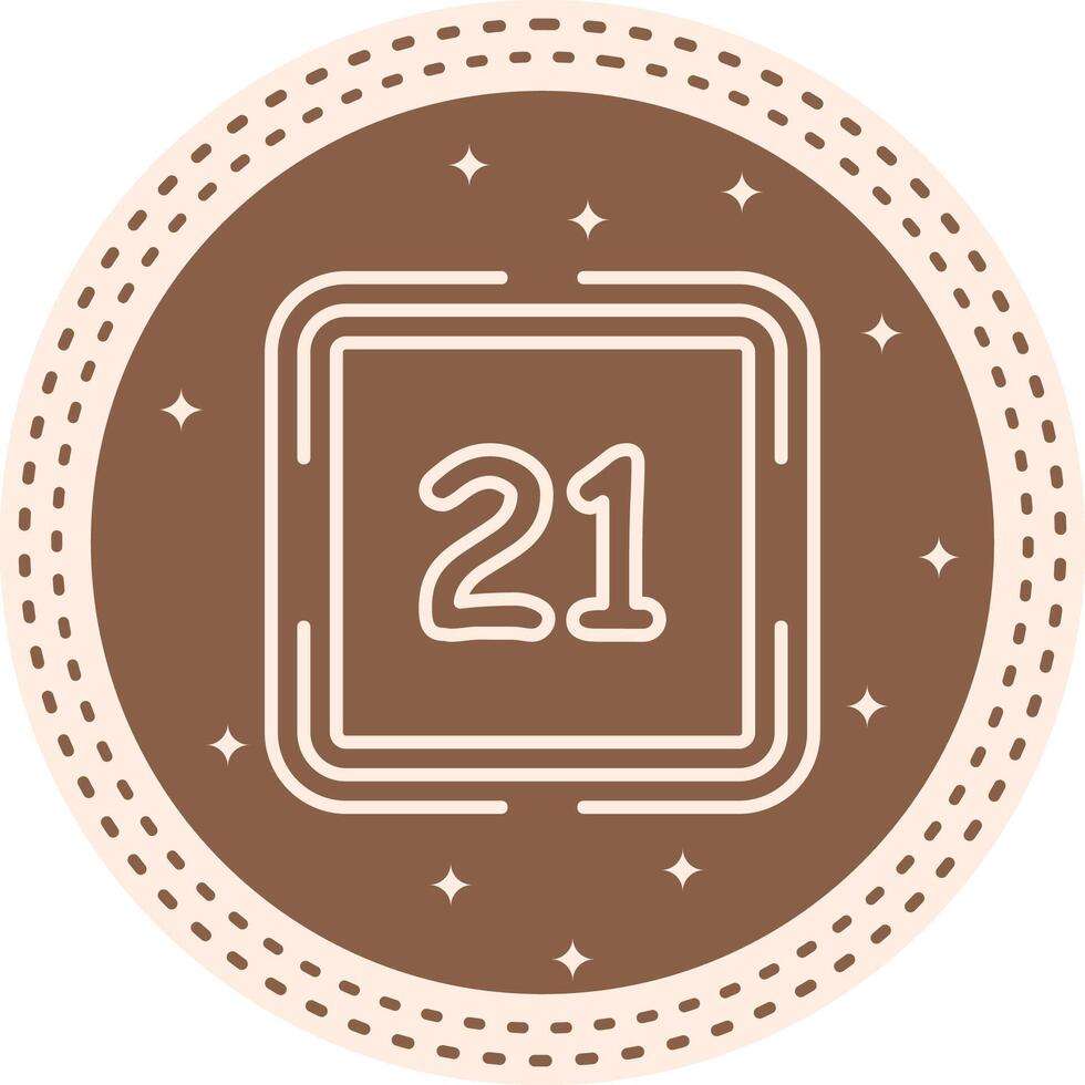 Counting Twenty One Vibrant Web Design Element vector