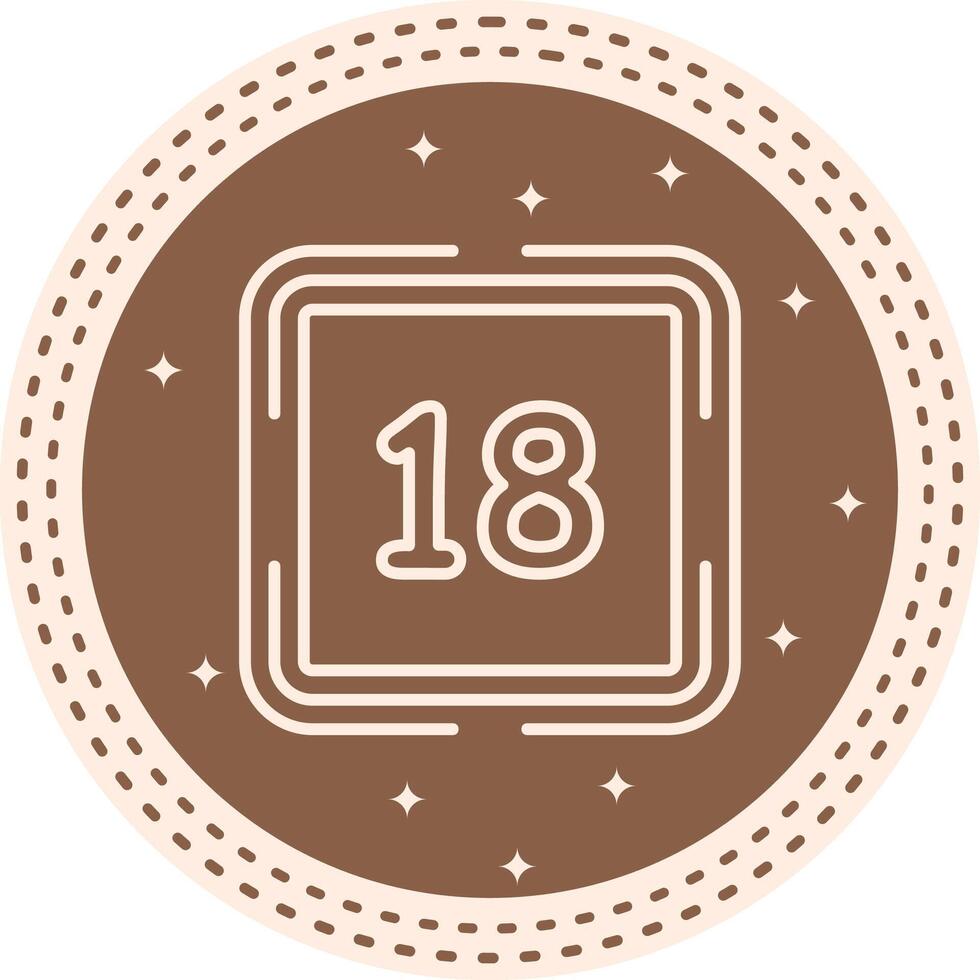 Counting Eighteen Stylish User Interface Asset vector