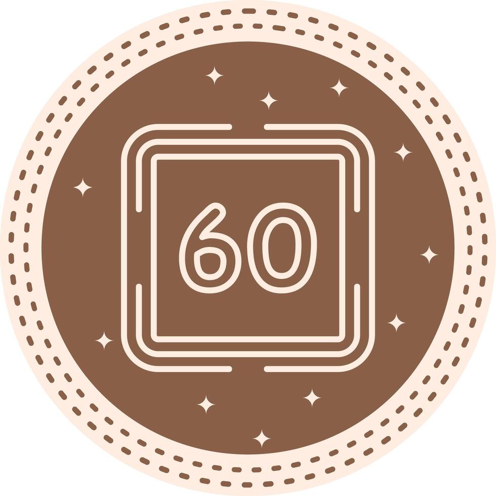 Counting Sixty Minimal Clean Graphic Object vector
