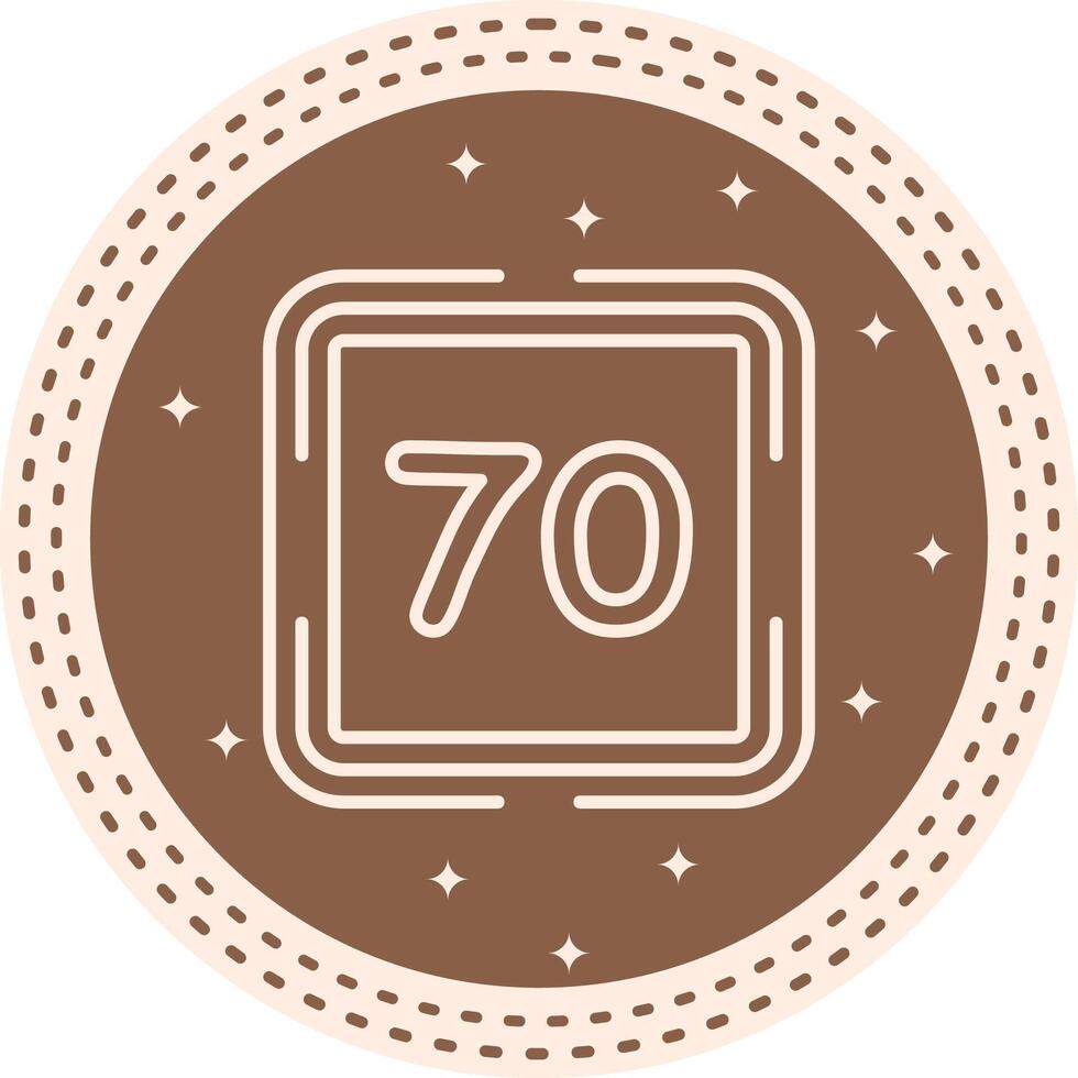 Counting Seventy Streamlined UX Design Symbol vector