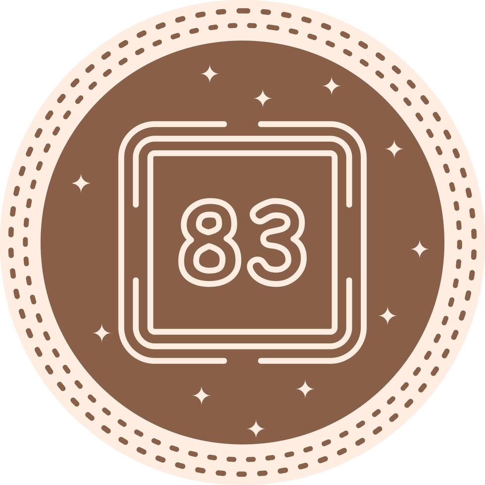 Counting Eighty Three Distinctive Digital Graphic Form vector