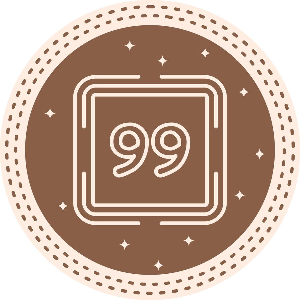 Counting Ninty Nine Streamlined Visual Design Layout vector