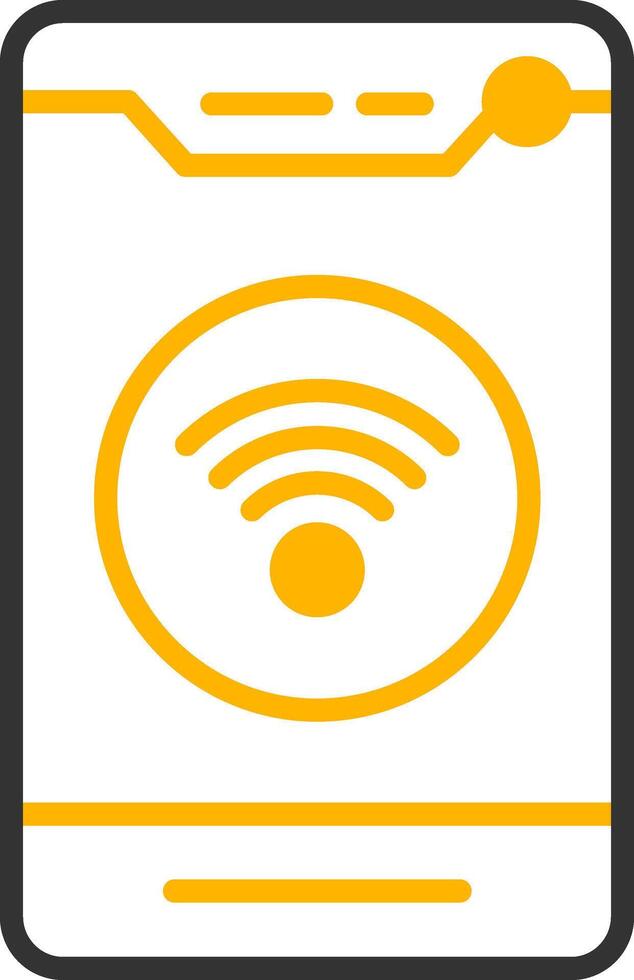 inalámbrico Wifi conexión línea dos color vector