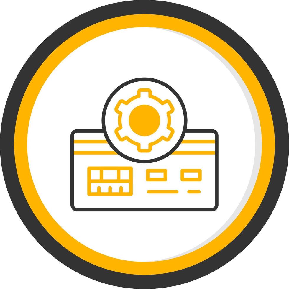 Credit Card Configuration Settings Line Two Color Circle vector