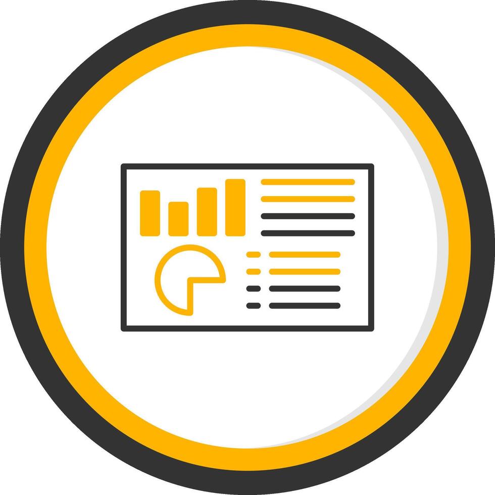 Analytics Business Dashboard Line Two Color Circle vector
