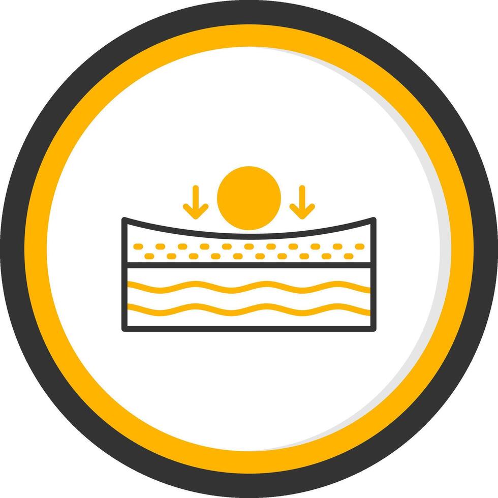 Elastic Flexible Support Line Two Color Circle vector