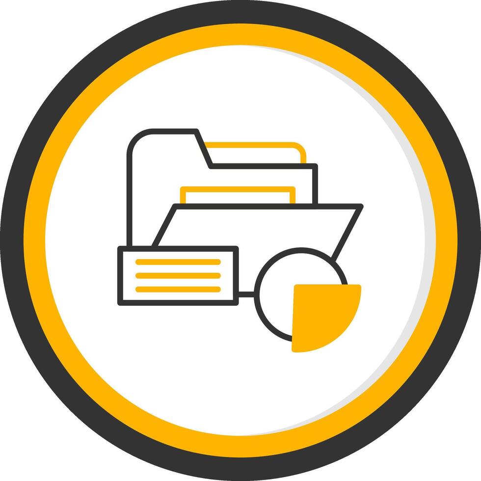 Folder Usage Statistics Line Two Color Circle vector