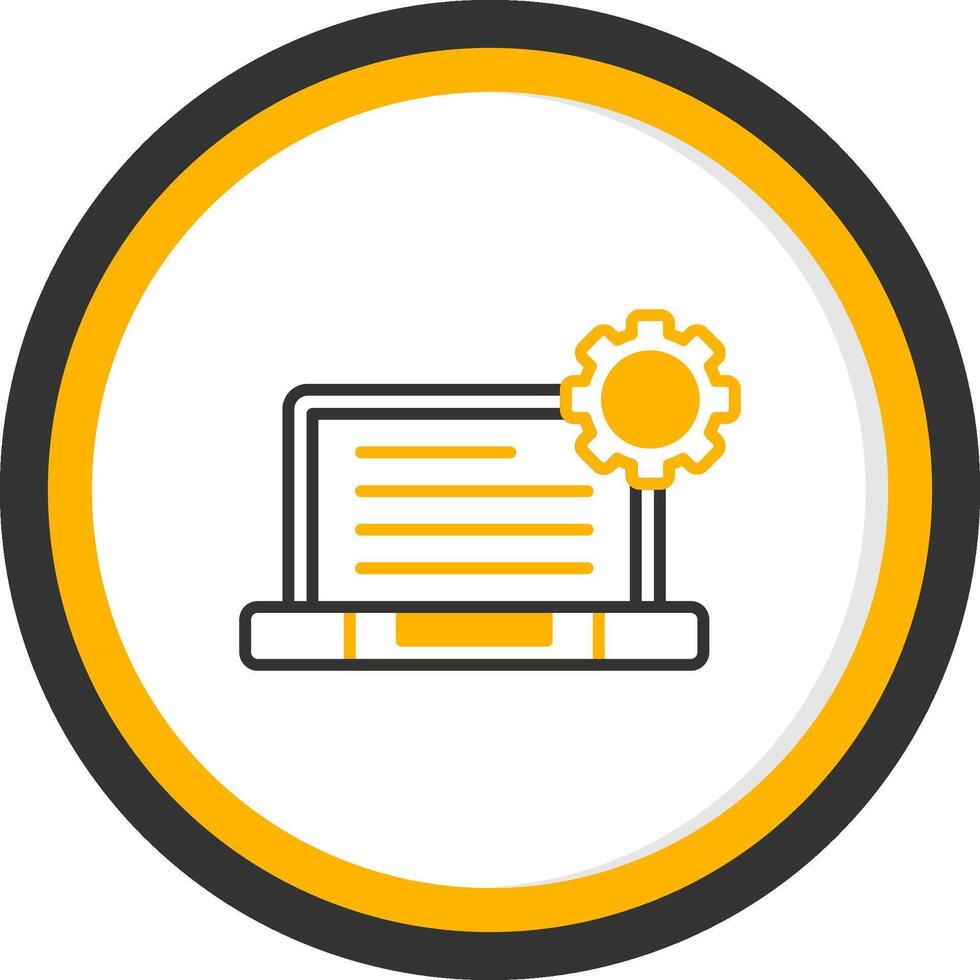 Working Conditions Policy Line Two Color Circle vector