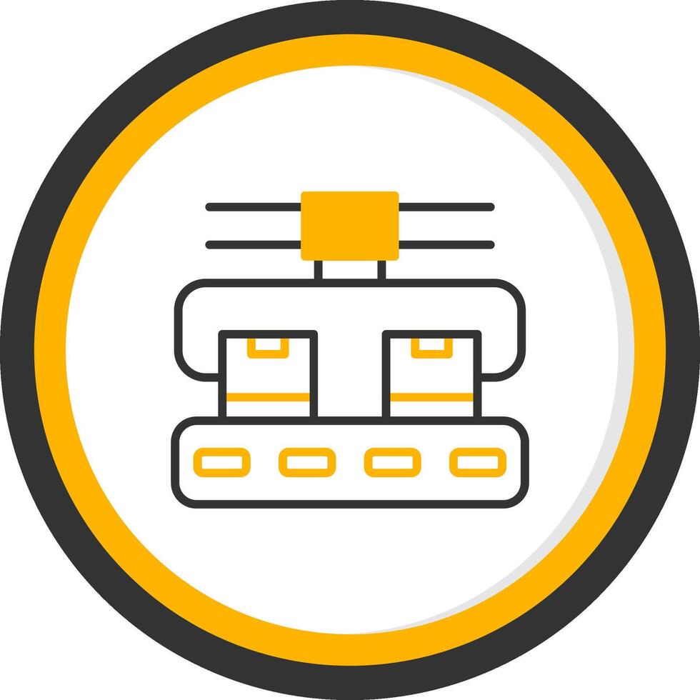 Automated Storage Retrieval System Line Two Color Circle vector