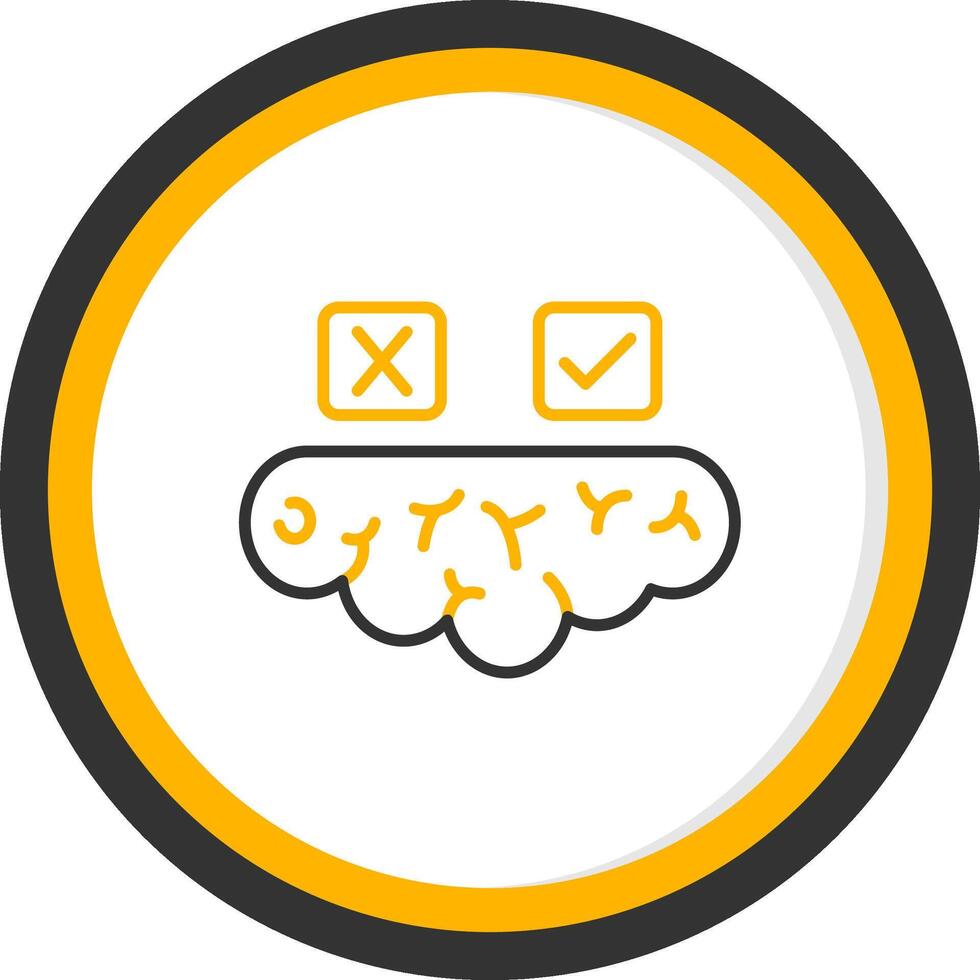 Smart Decision Making Line Two Color Circle vector