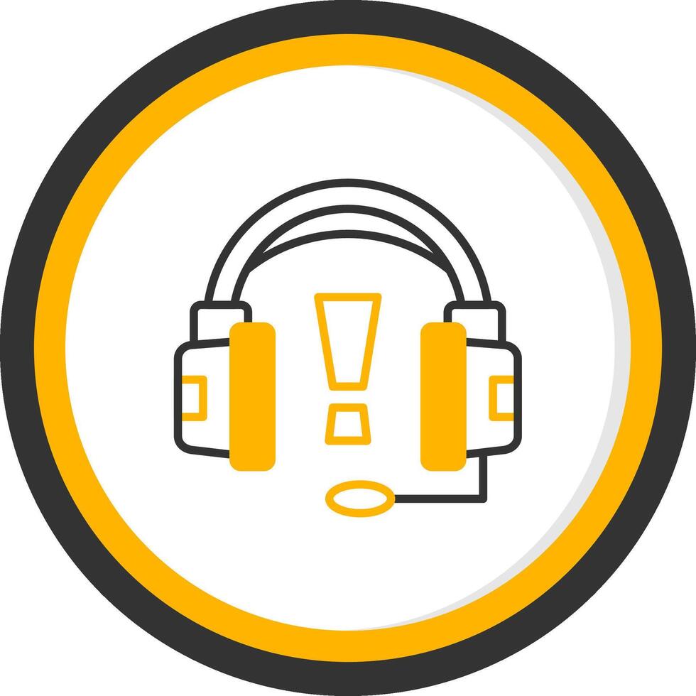 Information Error Alert Line Two Color Circle vector