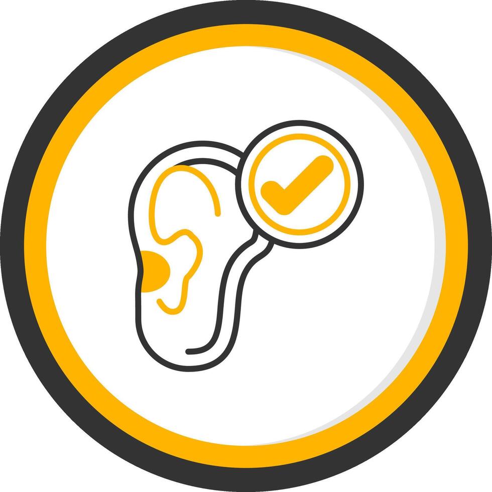 Auditory Perception Ability Line Two Color Circle vector