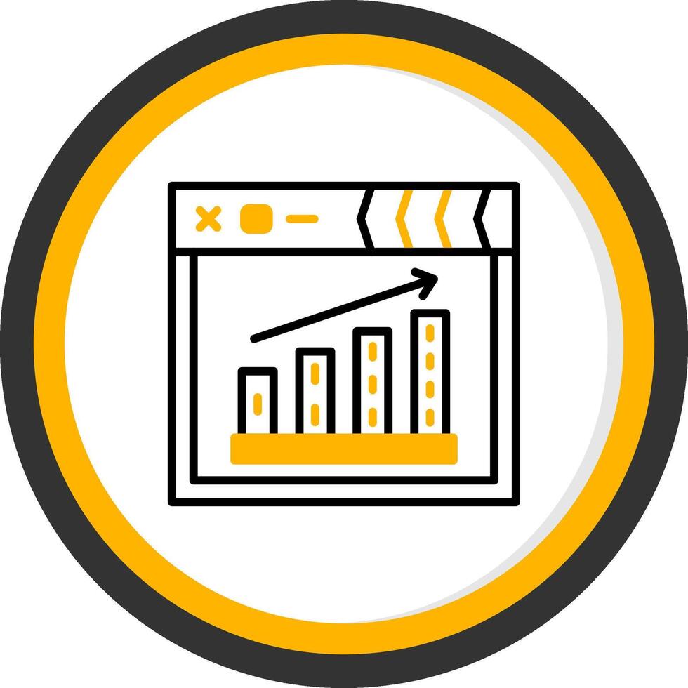 proyecto Progreso estado línea dos color circulo vector