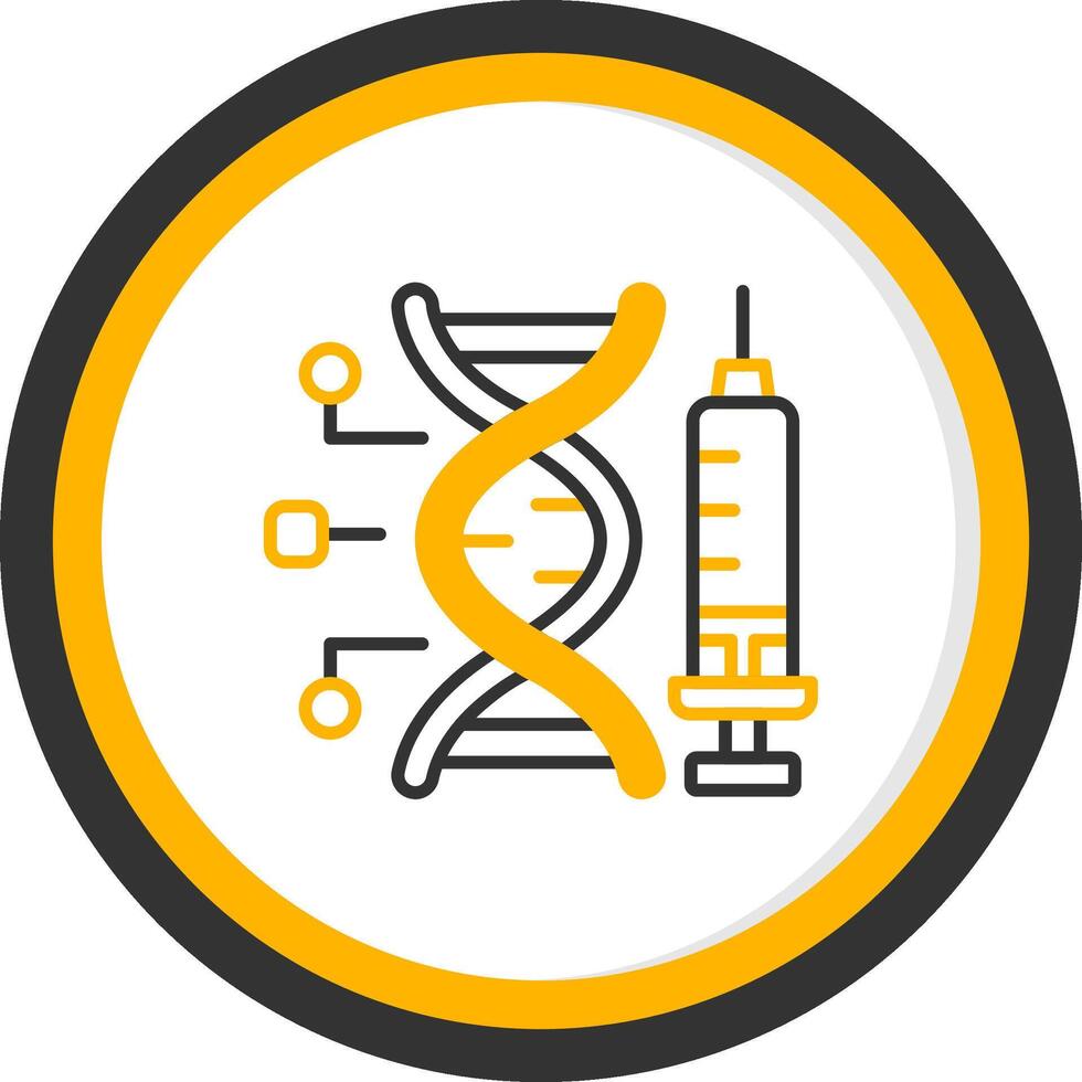 Genetic Modification Technique Line Two Color Circle vector