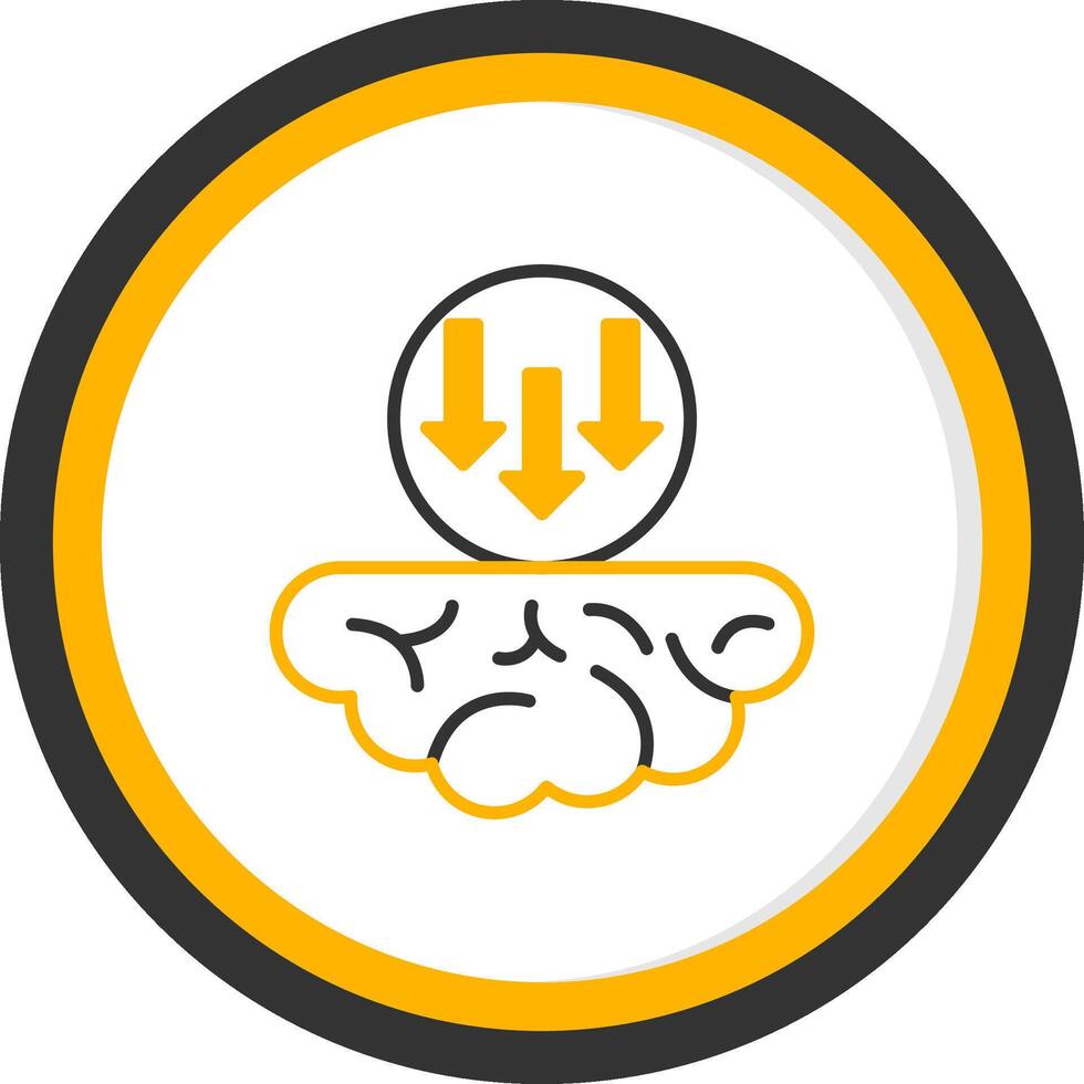 tranquilo introvertido personalidad línea dos color circulo vector