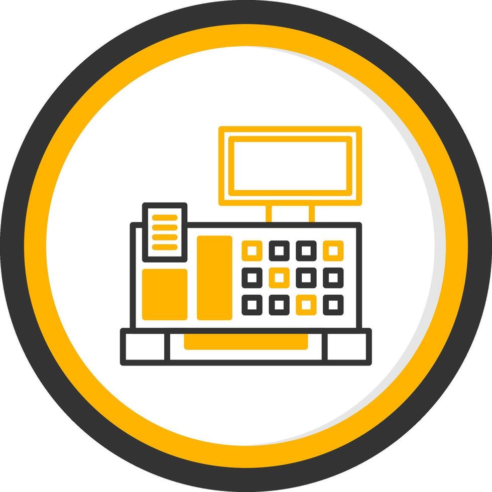 Automated Workflow Process Line Two Color Circle vector