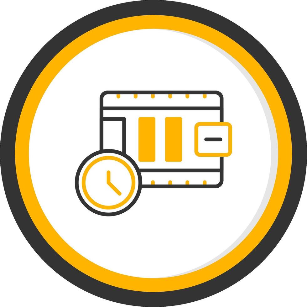 uno hacer clic pagar línea dos color circulo vector