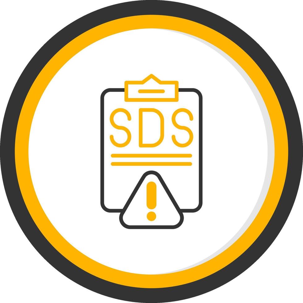 Safety Data Sheet Icon Line Two Color Circle vector