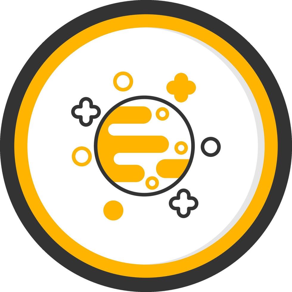 Planet Earth Globe Line Two Color Circle vector