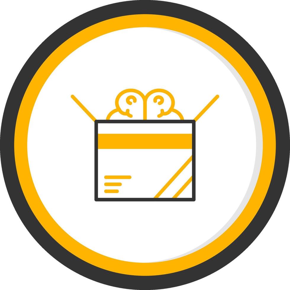 Out Of The Box Line Two Color Circle vector